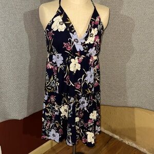 Maurices Racer Back Dress - Navy Floral Print